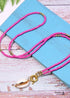 Boho Necklace, Long Blue Hippie Shell